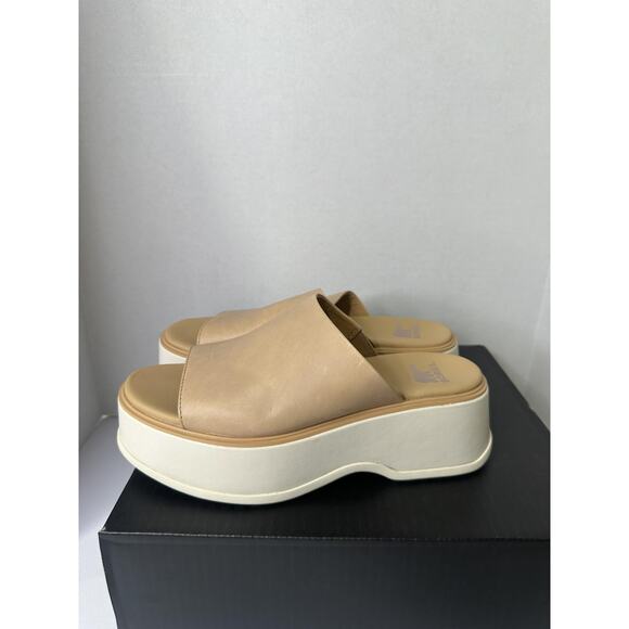 Sorel Tan and White Platform Sandals - Picture 4 of 6